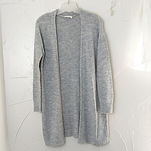 Sofie Rue Cardigan Sweater Size XS Marled Gray and‎ White Soft Cozy Normcore